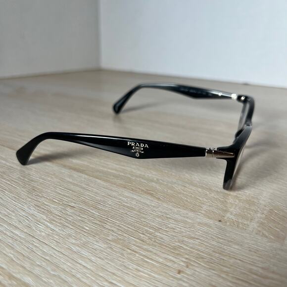 Prada VPR 15P ZYY-1O1 Eyeglasses Cat Eye Black Frames 53-16-135 Made in Italy - Picture 8 of 8